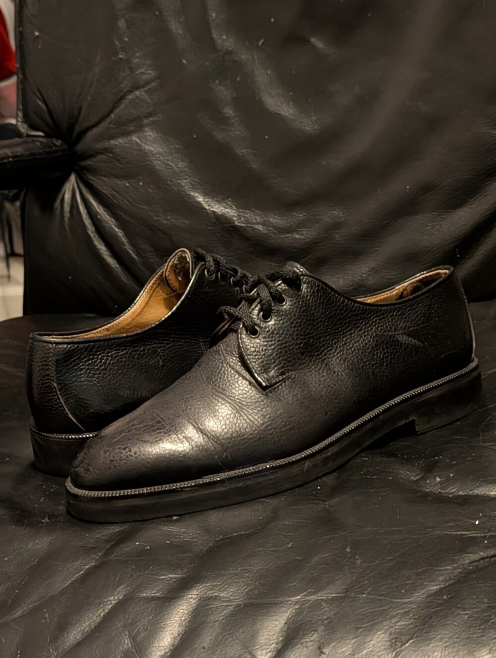 Vintage 1990s Giorgio Armani Leather Derby Shoes